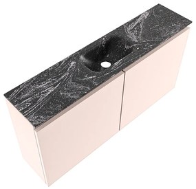 Mondiaz Ture DLux toiletmeubel 100cm rosee met wastafel lava midden met kraangat