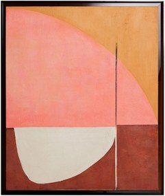 Ingelijste handbeschilderde canvasdoek Roseate Hues