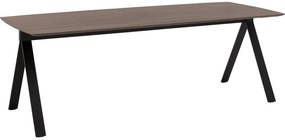 Goossens Excellent Eettafel Floyd, Semi rechthoekig 280 x 100 cm