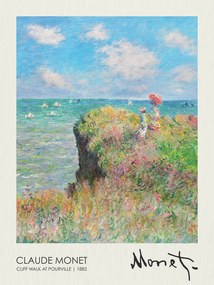 Kunstreproductie Cliff Walk at Pourville (1882), Claude Monet