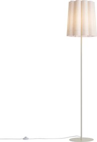Japandi vloerlamp beige met stoffen kap 160cm - Jenni