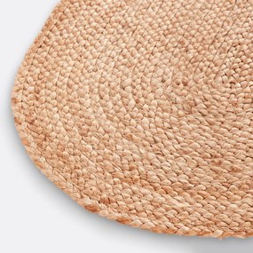 Ovale bedmatje in jute, Aftas