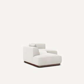 Open rechte hoekbank in linnen fluweel, JACOPO