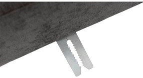Goossens Zitmeubel Key West grijs, stof, 2-zits, modern design met ligelement rechts
