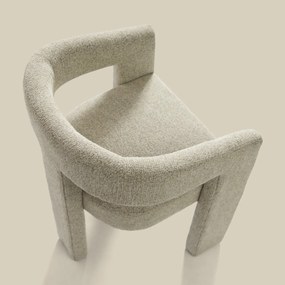 Wabi Sabi Eetkamerstoel Beige Volledig Stof