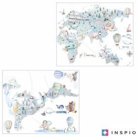 INSPIO Wereld reiskaart voor jongens