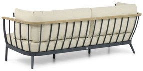 Stoel en Bank Loungeset 5 personen Aluminium/Teak Grijs  Apple Bee Condor