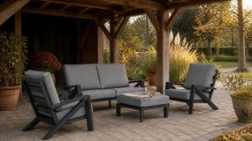 Stoel en Bank Loungeset 4 personen Aluminium Grijs  Santika Furniture Santika Cinta