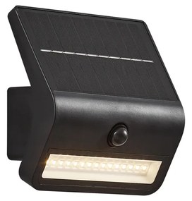Buiten wandlamp met bewegingsmelder zwart incl. LED IP54 met bewegingsensor solar - Floody Modern IP54 Buitenverlichting