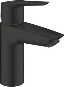 Grohe QuickFix Start S-size wastafelkraan met koude start en push-open waste mat zwart