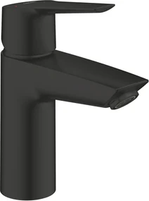 Grohe QuickFix Start S-size wastafelkraan met koude start en push-open waste mat zwart