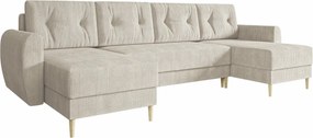 Hoekbank Memphis 140, Aanwezig, Aanwezig, 307x139x95cm, 113.5 kg, Poten: Hout