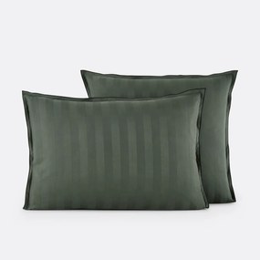 Kussensloop in gewassen katoensatijn met 118 draden, streep Victor