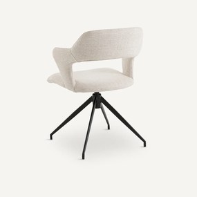Draaiende tafelfauteuil, gevlochten stof, Asyar