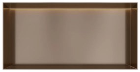 Hotbath &More frameless inbouwnis met verlichting 30x60x10cm tuscan bronze