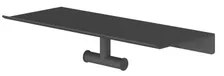 Hotbath &MORE Dubbele Handdoekhaak - voor planchet serie - Geborsteld zwart PVD SHA03MBP