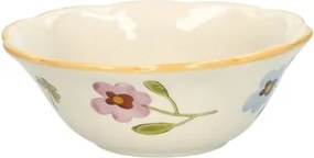 Kom, steengoed, viooltjes, Ø12,5 cm