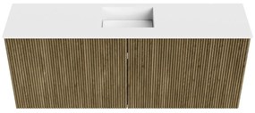 Mondiaz Joya 100cm toiletmeubel dusk met wastafel faye midden zonder kraangat talc