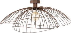 Smart plafondlamp brons met dubbele kap 45cm incl. Wifi G95 - Pua