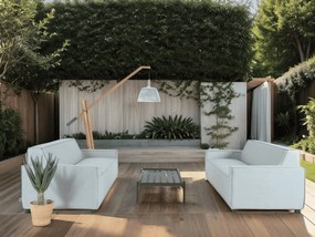 Flow. Club sofa set lead chiné All Weather loungeset Lichtgrijs Sunbrella loungeset Loungeset outdoor textiel - weerbestendig