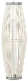 vidaXL Hanglamp ovaal 40 W E27 25x62 cm wilgen wit