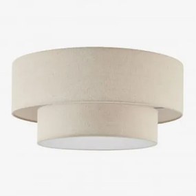 Lumira Plafondlamp Beige – Linnen & Ø55 Cm - Sklum