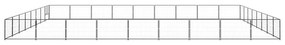 vidaXL Hondenkennel 72 m² staal zwart