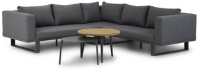 Hoek loungeset  Aluminium/Outdoor textiel/Aluminium/teak Grijs 5 personen Lifestyle Garden Furniture Club/Pacific