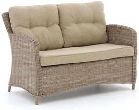 Loungebank Tuin Intenso   | Wicker (vlechtwerk) | 2 personen | Tuinbank Beige | 128cm | Incl. kussens | Kees Smit Tuinmeubelen