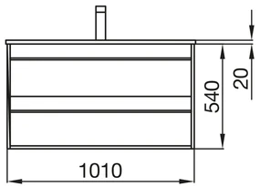 Muebles Resh badkamermeubel wit hoogglans 100cm met zwarte wastafel en kraangat