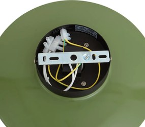 Retro plafondlamp groen met opaal glas - Lila