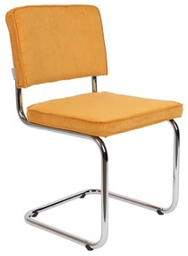 Zuiver Ridge Rib Retro Stoel Ribstof Geel