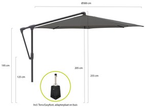 Glatz Sunwing Casa zweefparasol ø 300cm
