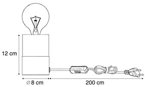 Moderne tafellamp brons met wit marmer - Marissa Modern E27 rond Binnenverlichting Lamp