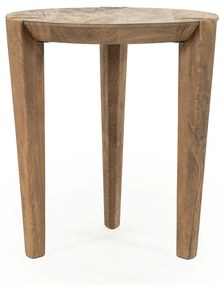 Eleonora Davina Ronde Bijzettafel Mangohout - 40 X 40cm.