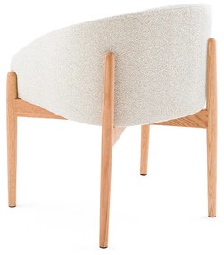 Tafelfauteuil in bouclette Beca