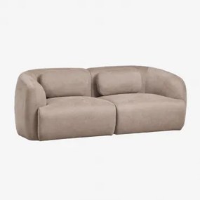 2-delige Modulaire Bank In Chenille Coquette Chenille Tarwebruin - Sklum