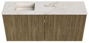 Mondiaz Joya DLux 90cm toiletmeubel dusk met wastafel faye links 1 kraangat frappe