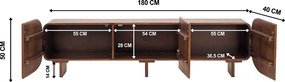 Organisch Gevormde TV Meubel 180cm - 180x40x50cm.