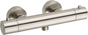 Saqu Essential douche thermostaatkraan 12cm geborsteld staal