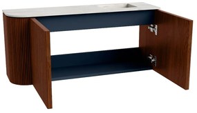 Mondiaz Joya DLux 90cm toiletmeubel ronding links ruby met wastafel faye rechts zonder kraangat opalo