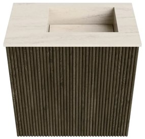 Mondiaz Joya DLux 40cm toiletmeubel shadow met wastafel faye rechts 1 kraangat meli