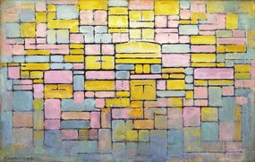 Kunstreproductie Tableau no. 2 / Composition no. V, 1914, Mondrian, Piet