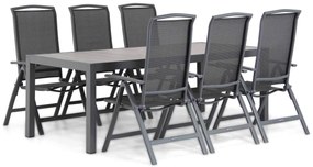 Lifestyle Garden Furniture Tirana/Residence Dining Tuinset Aluminium/textileen Grijs 7-delig