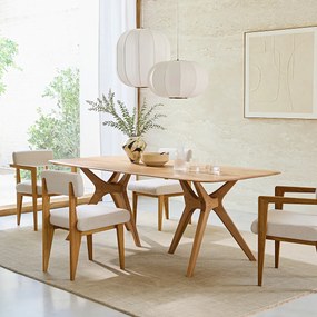 Rechthoekige tafel in massieve eik, Maricielo