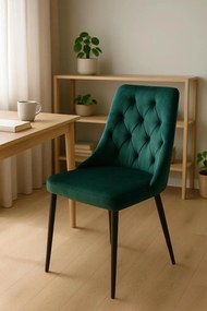 Dolfijn zwart fluwelen stoel