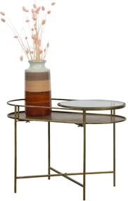 BePureHome Adorable Antique Brass Bijzettafel Ovaal - 65 X 37cm.