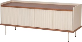 Beige TV Meubel Met Ribbels - 150x40x60cm.