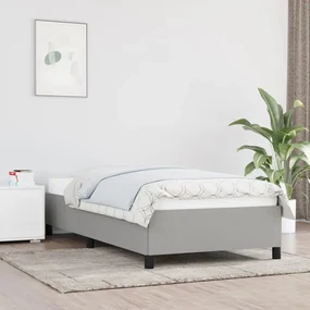 vidaXL Bedframe stof lichtgrijs 90x200 cm