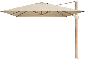 Platinum Challenger zweefparasol T1 Premium 4x3 m. - Champagne Teak - met ingraafvoet en hoes